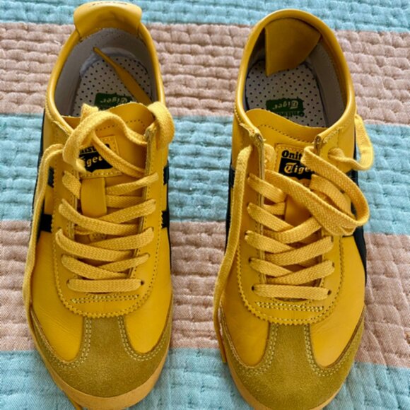 Onitsuka tiger yellow Mexico 66 sneakers Sz 8 **read detail about sizing** - Picture 1 of 9